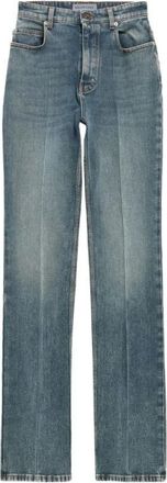 Balenciaga High Waist Slim Jeans - Dames - Regular Fit Jeans - Blauw - W27 - Nylon - Jeans