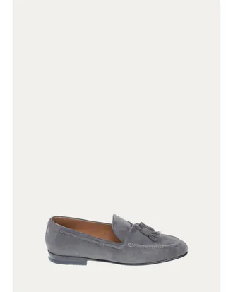 Bergdorf Goodman Mens Suede Tassel Loafers