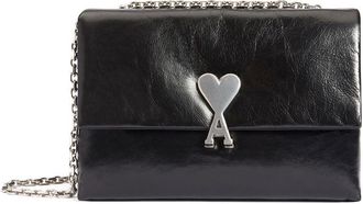 Ami Voulez-Vous leather shoulder bag - women - Calf Leather/Cotton - OS - Black