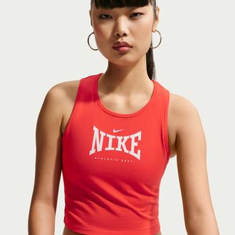 Nike Womens Nike Sportswear Tight Cropped Tank Top in Red | IR8969-696