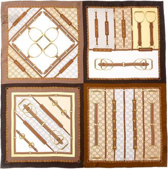 Gucci Heritage Print Silk Scarf