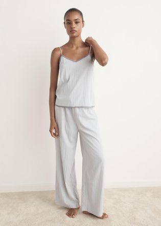 Mango Pantaloni pigiama grigio chiaro/pastello - Donna - S - MANGO