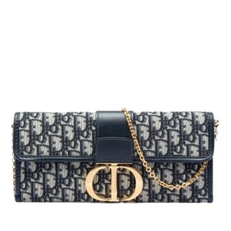 Dior Pre-owned Montaigne Schoudertas - Dames - Pre-owned - Blauw - Maat: ONE Size