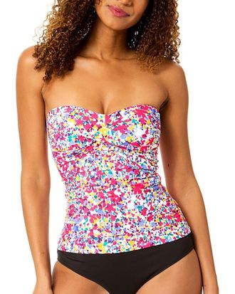 Anne Cole Twist Front Strapless Tankini