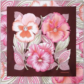 Ferragamo Brezza Print Sjaal - Dames - Zijden sjaals - Veelkleurig - ONE Size - Accessoires