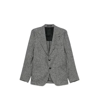Tagliatore Houndstooth-pattern Peaked-lapel Blazer