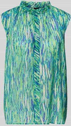 Marc Cain Blusenshirt im Allover-Look mit Stehkragen in Gruen, Gr&ouml;&szlig;e 34