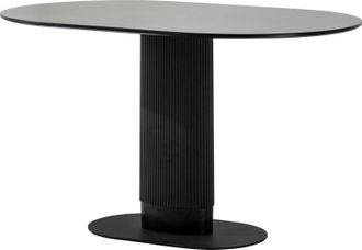 OEM Tavolo Ovale Maxim Nero Su Una Gamba 120x70cm
