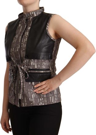 Comeforbreakfast Vest Leather Sleeveless Top Womens Blouse