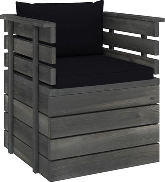 vidaXL Sill&oacute;n De Jard&iacute;n Con Cojines Madera De Pino Vidaxl