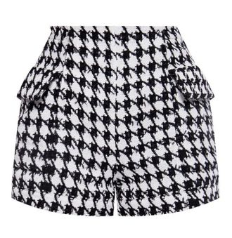Balmain Houndstooth Jacquard Shorts Size M