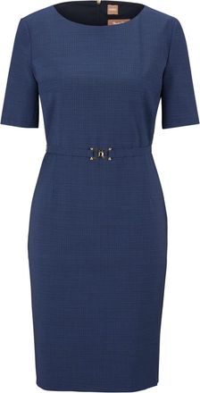 HUGO BOSS Dames Boss Daleah Dress in Blauw