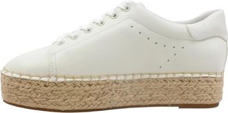Guess Malee Espadrille met veters - Dames - Sneakers - Wit - 37 EU - Leer - Schoenen