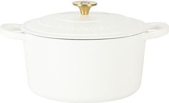 Crock-pot 5 Quart Round Enameled Cast Iron Dutch Oven with Lid in White at Nordstrom