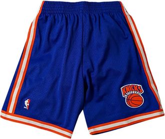 Mitchell & Ness Shorts met logopatch - Blauw