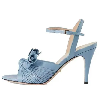 Gucci (WMNS) Gucci Lovelight Sandal With Flower Light Blue 707742-C9D00-4914