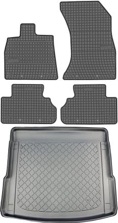 OEM Audi Q5 Ii Suv Desde Enero De 2017. Juego De Alfombrillas De Goma Para Coche + Alfombrilla Para Maletero