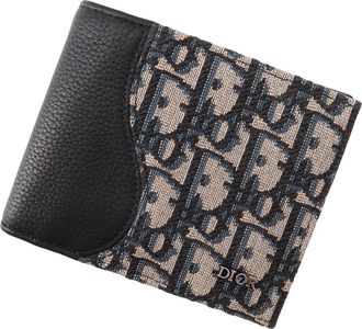 Dior Beige Black Jacquard Wallet (Bi-Fold) (Pre-Owned)
