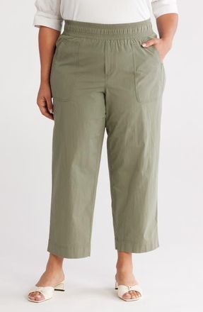 Wit & Wisdom Skyrise Patch Pocket Straight Leg Pants in Lily Pad at Nordstrom, Size 2X