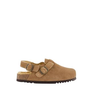 Scholl Dames Fae Backstrap - Dames - Klompen - Bruin - 39 EU - Schoenen
