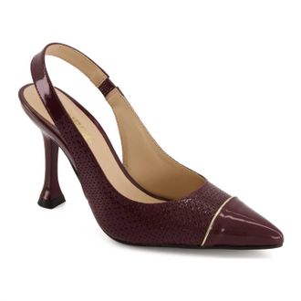 Andrea Womens Stiletto Slingback Pumps In Burgundy