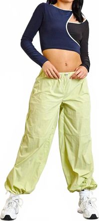 Daisy Street Parachute Trousers With Toggle In Green
