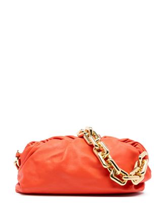 Bottega Veneta 2012-2025 Lambskin Chain Pouch shoulder bag - women - Lambskin - One Size - Orange