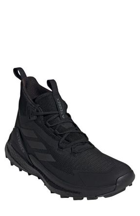 adidas Terrex Free Hiker 2.0 Mid Waterproof Gore-Tex Hiking Shoe in Black/Black/Grey at Nordstrom, Size 11.5