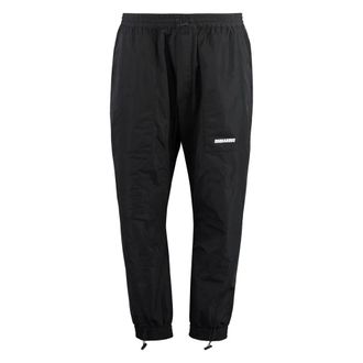 Dsquared2 Sweatpants, male, Black, Size: L Techno Fabric Track Pants
