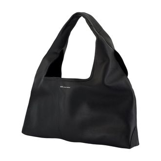 Ami Unisex Etienne Shoulder Bag Black Calfskin