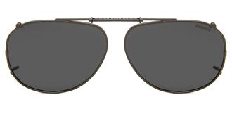 Polaroid PLD 2005/C-ON Clip-on Only Polarized KJ1/M9 Mens Sunglasses Silver Size 57
