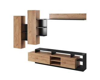 AKL FURNITURE Mueble para TV efecto madera Blanco
