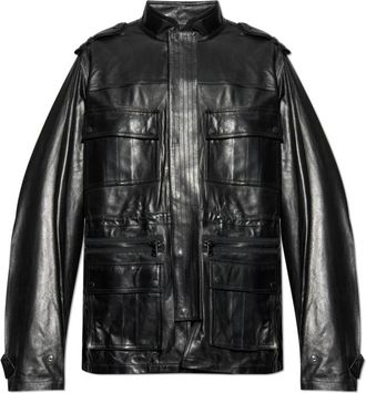 Balmain Lamsleren jas - Heren - Leren en Su&egrave;de Jassen - Zwart - M - Jassen