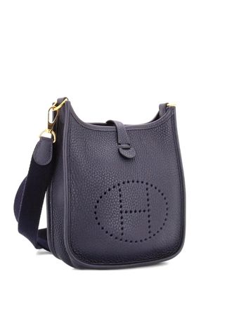 Herm&egrave;s Evelyne Bag Gen III Clemence TPM crossbody bag - women - Calf Leather - One Size - Blue