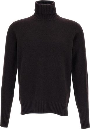 Drumohr Maglia Dolcevita - Heren - Coltruien - Bruin - S - Wol - Truien & Vesten