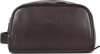 Howard London Kieran Washbag - Heren - Toilettassen - Bruin - ONE Size - Leer - Tassen
