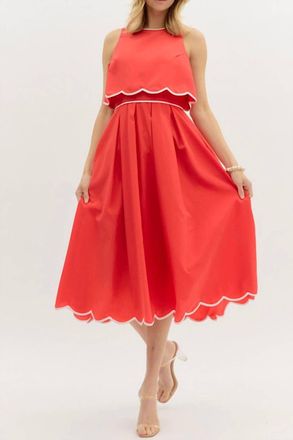 French Connection Raleigh Midi Dress In Red