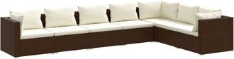 vidaXL 7 Pcs Lounge Garden Lounge Con Almohada