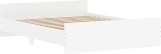 vidaXL Bed Frame without Mattress White 160x200 cm Vidaxl
