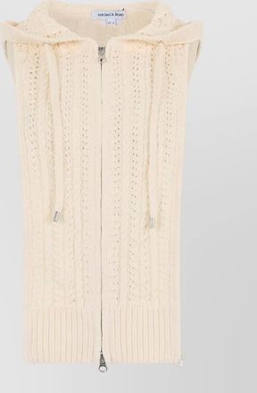 Veronica Beard hooded sleeveless zip jacket