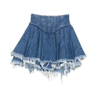 Versace Jeans Couture Dames, Rokken, Blauw, Maat: XS Denim
