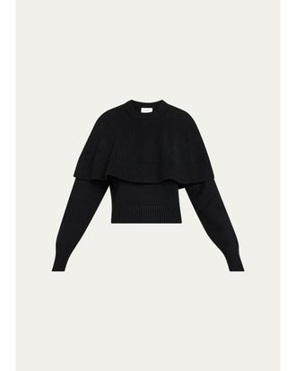 Ronny Kobo Evian Layered Cape Sweater