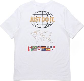 Nike Sportswear JDI Back Map National Flag Printing Short Sleeve White CT6554-100