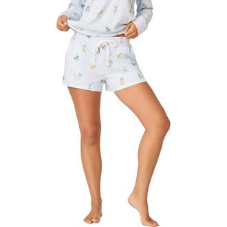 PJ Salvage Bark Park Pajama Shorts in Blue Ice at Nordstrom, Size X-Large