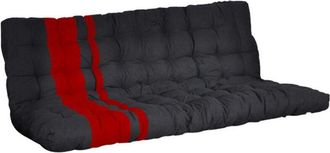 Vente-Unique Vente-unique - Futon speciale divano letto 135x190 cm Nero e rosso - modulo