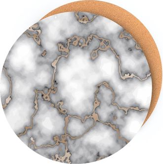 Dainty Home Marble Print Set of 8 Placemats in Smokey Gold at Nordstrom Rack