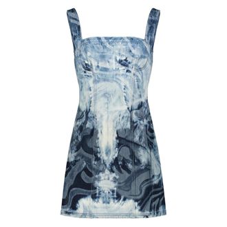 Alberta Ferretti Denim Mini Dress - female - Alberta Ferretti - Short Dresses - Blue - XL - Dresses