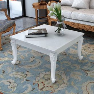 vidaXL Mesa De Centro Blanco Brillante 80x80x42 Cm Vidaxl