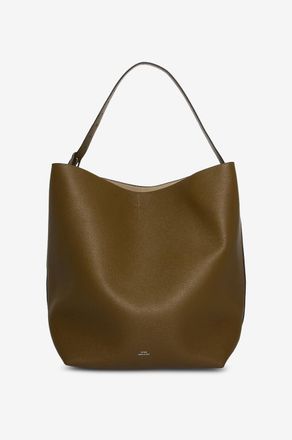 Toteme Handgefertigte Ledertasche mit Korn-Textur und G&uuml;rtel