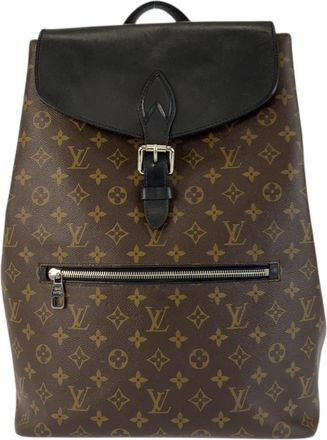 Louis Vuitton Black Brown Monogram Macassar Monogram Backpack (Pre-Owned)